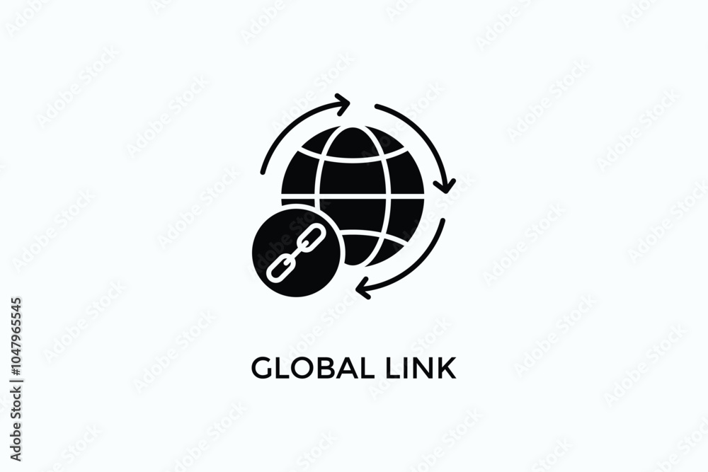 Global Link Vector Icon Or Logo Illustration Global Link Vector Icon Or Logo Illustration