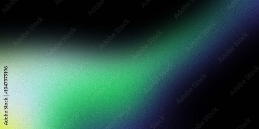 Obraz premium abstract background features a vibrant green and blue gradient on a black backdrop with a grainy texture