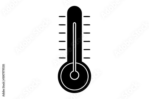 Goal thermometer | isolated vector silhouette illustration on white background