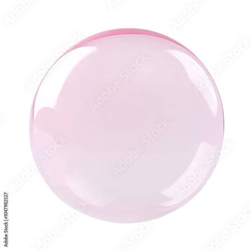 pink crystal sphere ball 3d render icon isolated on transparent background cutout