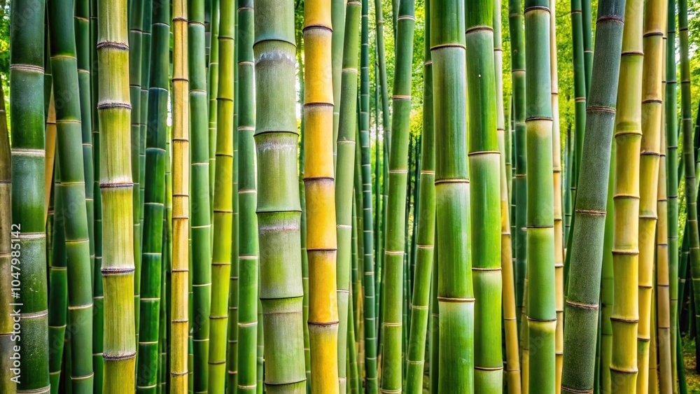 Fototapeta premium Tall slender bamboo stems with distinct nodes