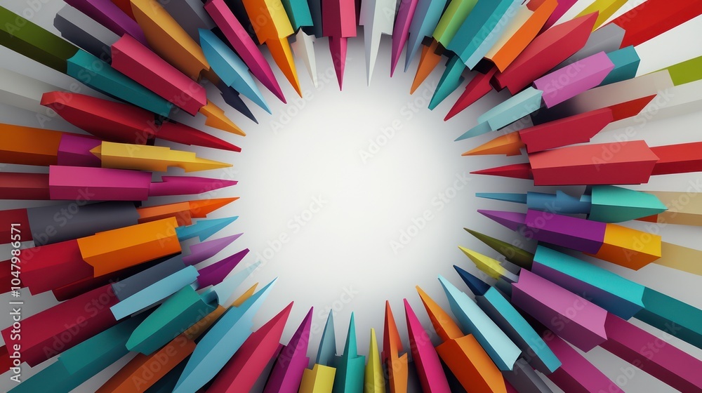 Obraz premium Abstract Colorful Shapes Circle