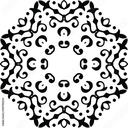 Flower Mandala Meaning Circular Pattern in the Form of a Mandala Decorative Ornament in Ethnic Oriental Style.