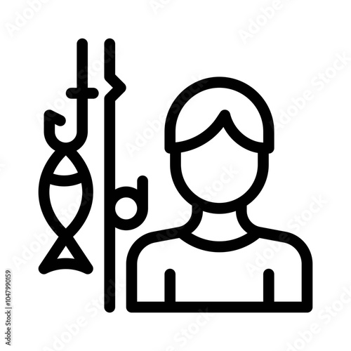 Angler line icon