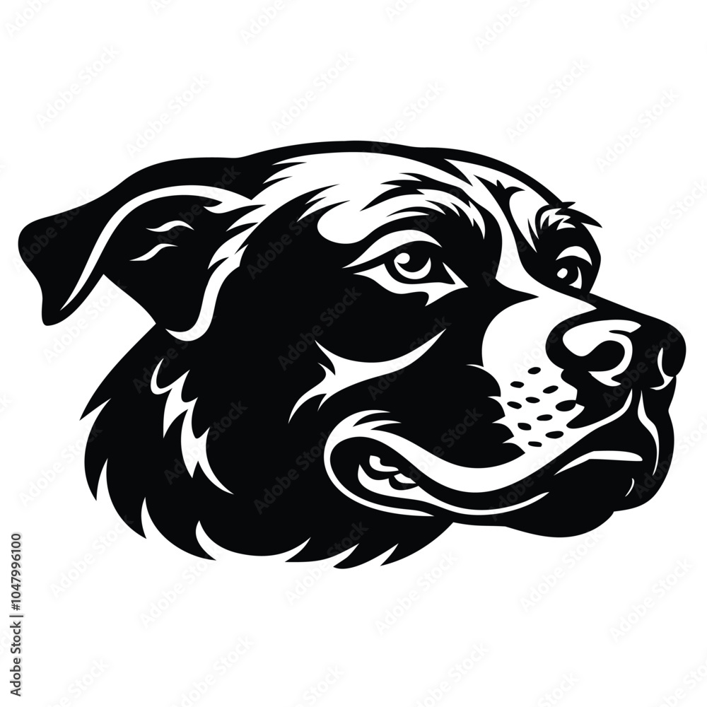 custom made wallpaper toronto digitalcreate a dog head silhouette vector with white background