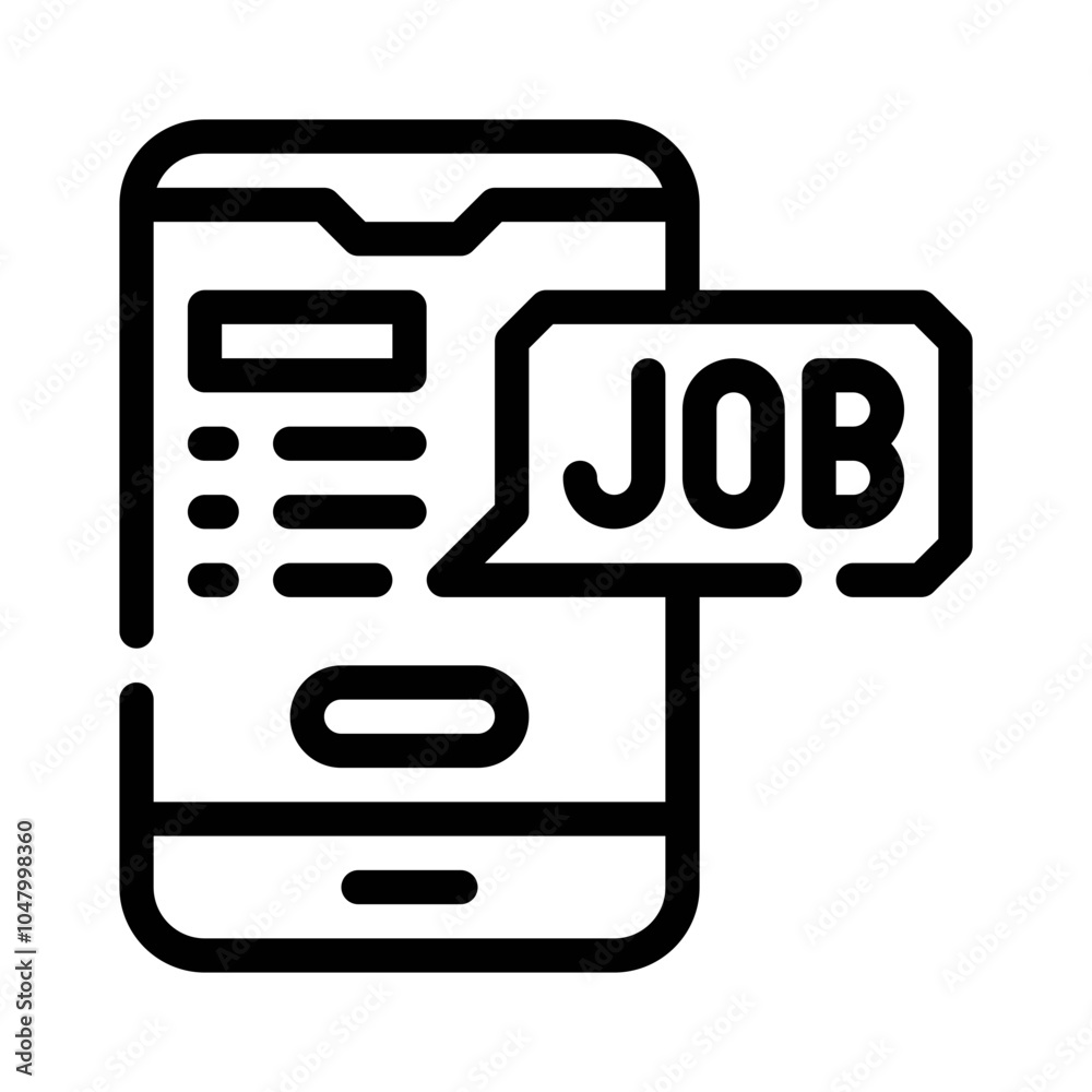 Job Application line icon Job Application line icon