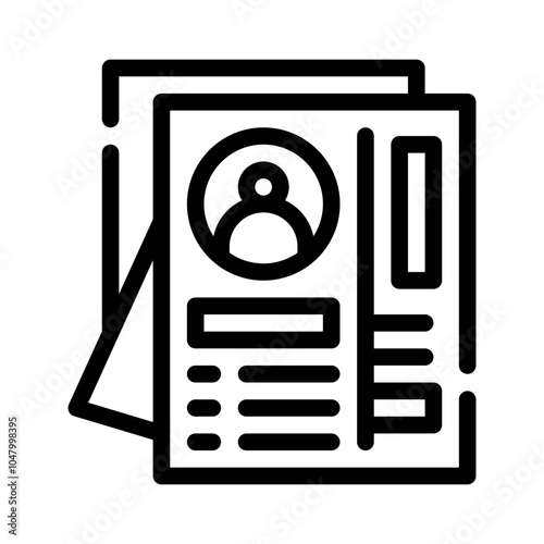 Resume Document line icon