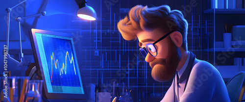 Wallpaper Mural Businessman Working Late at Night. Torontodigital.ca