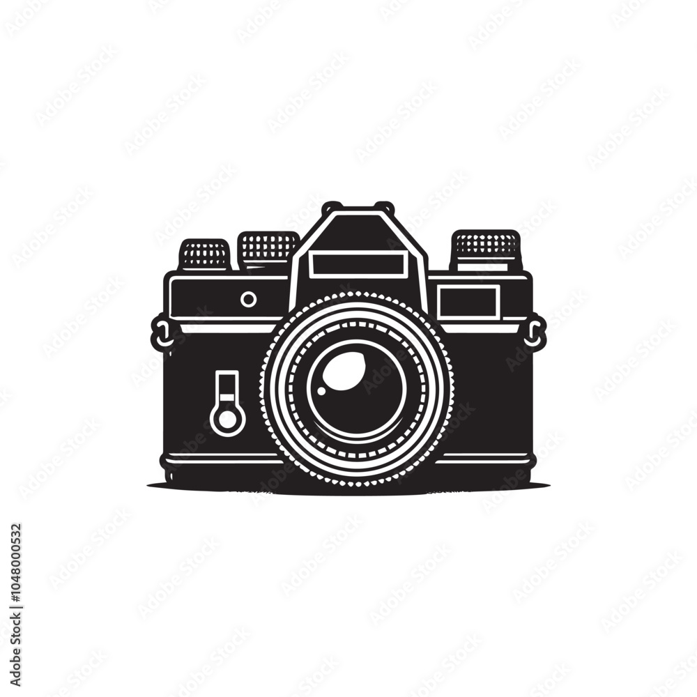 Camera silhouette vector design art illustration. Camera silhouette vector design art illustration.