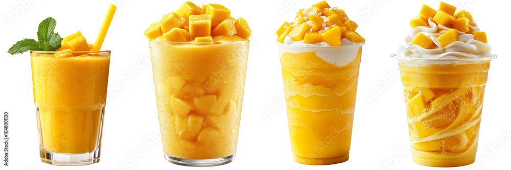 Mango Smoothie with whipcream and mango slice