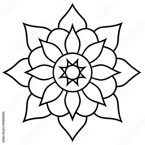 Mandala Design | vector illustration on white background