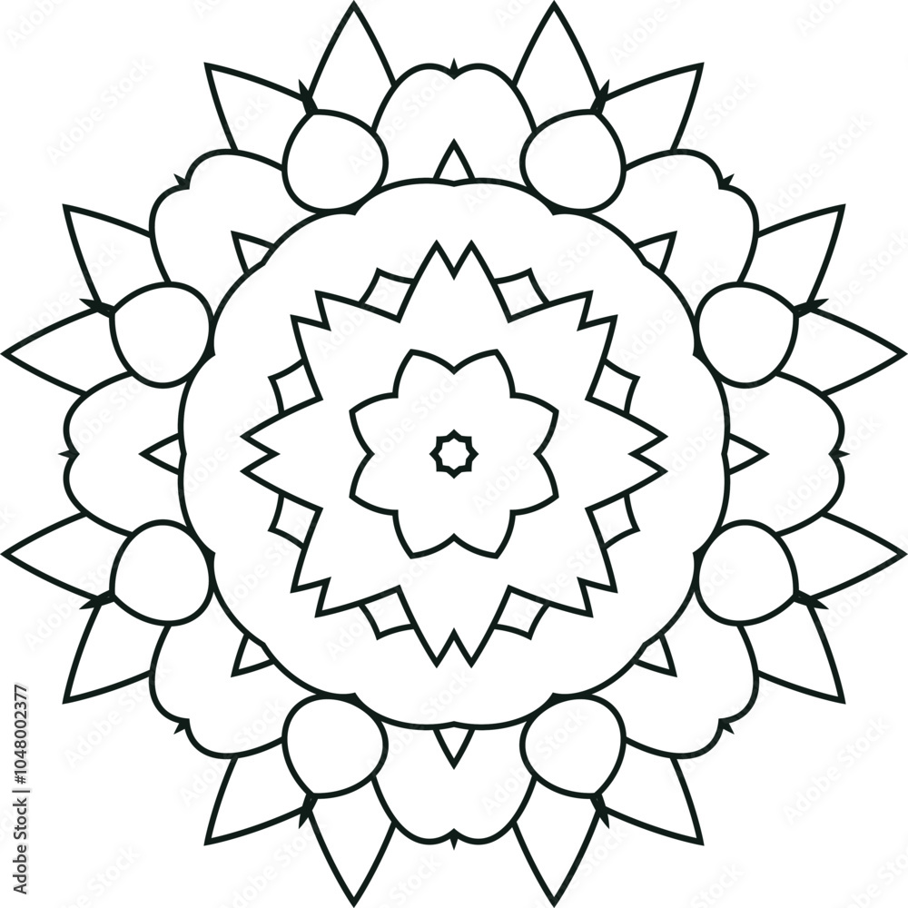 Luxury Mandala Circular Pattern in Form of Mandala With Flower for Henna, Mehndi, Tattoo, Decoration Decorative Ornament in Ethnic Oriental Style. Luxury Mandala Circular Pattern in Form of Mandala With Flower for Henna, Mehndi, Tattoo, Decoration Decorative Ornament in Ethnic Oriental Style.