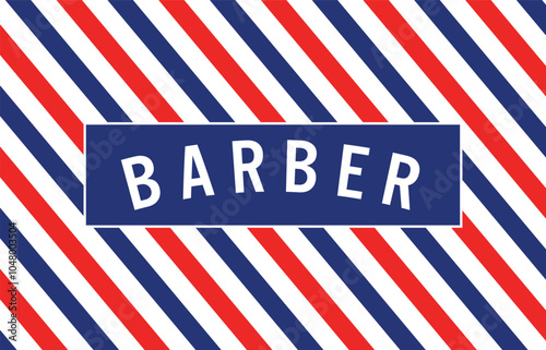 The background illustration design for the barber shop theme is simple and has high artistic value