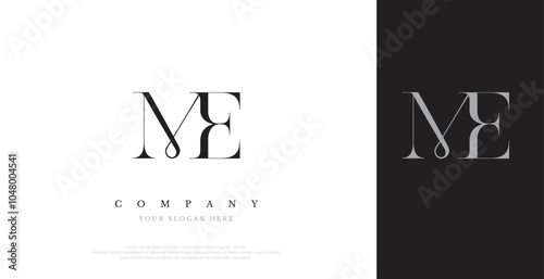 Initial ME Logo Design Vector 