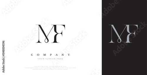 Initial MF Logo Design Vector 