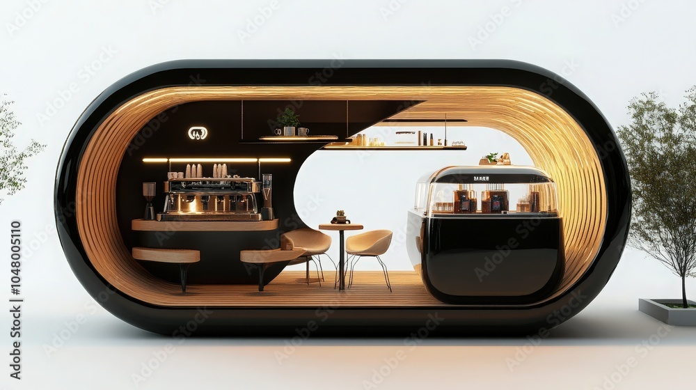 Obraz premium coffee shop design for the future 