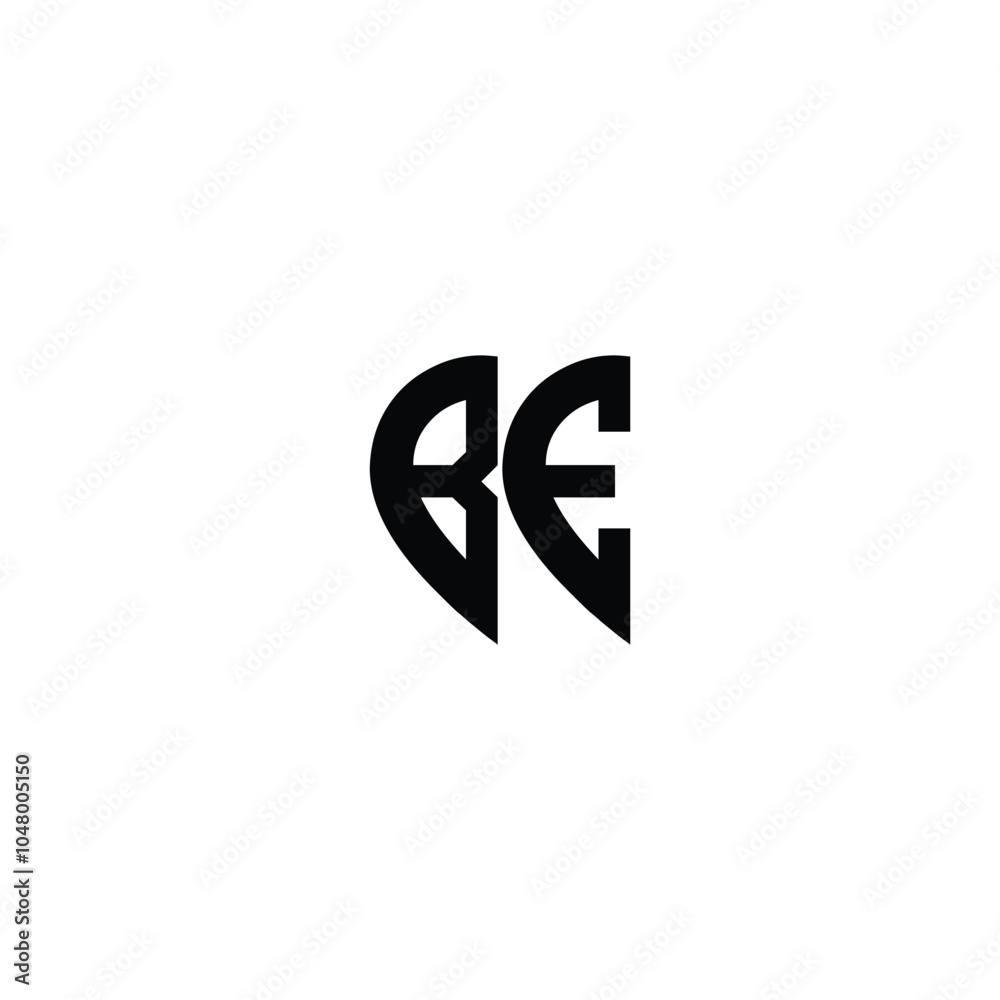 BE monogram logo design letter text name symbol monochrome logotype alphabet character simple logo BE monogram logo design letter text name symbol monochrome logotype alphabet character simple logo