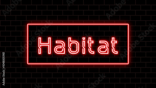 Habitat のネオン文字