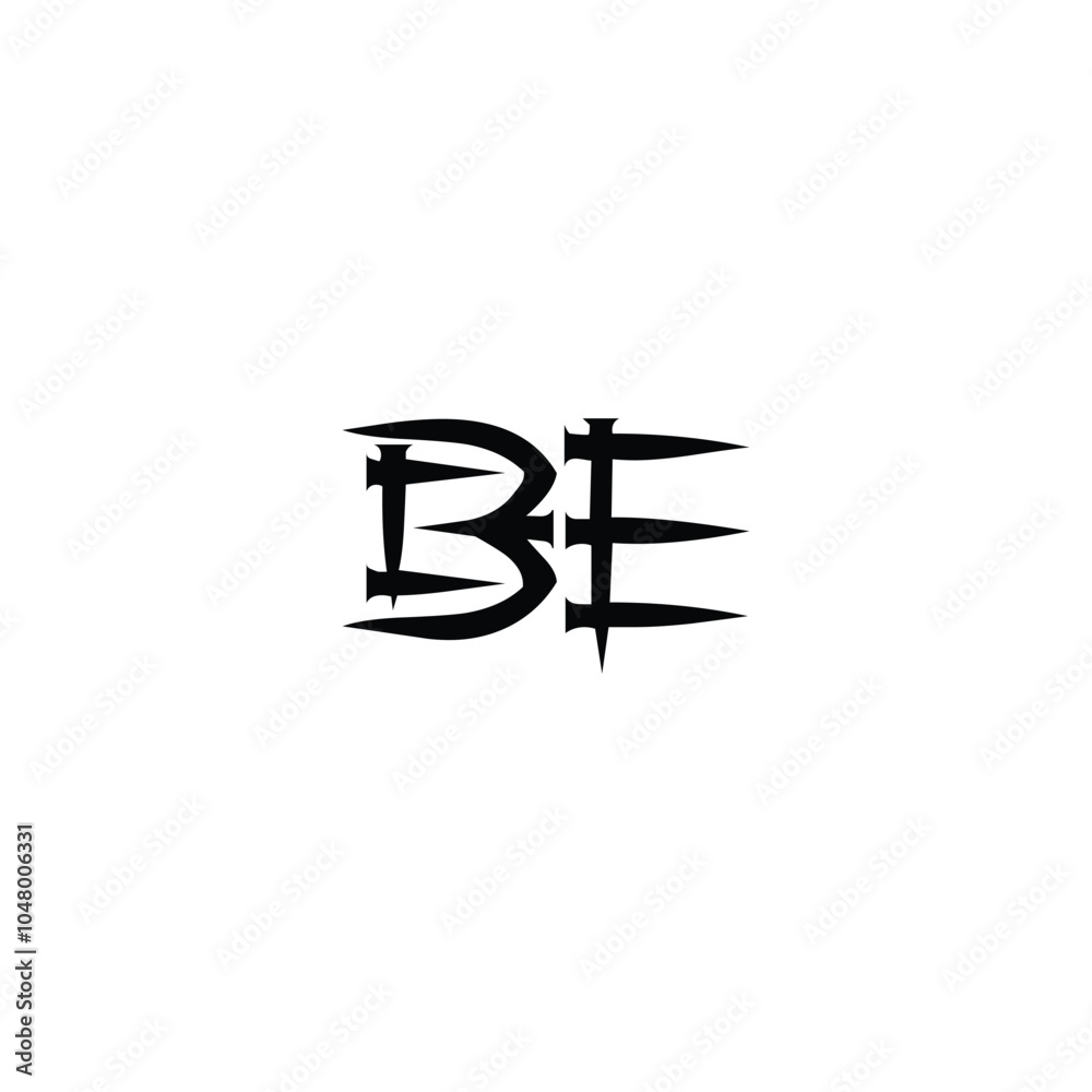 BE monogram logo design letter text name symbol monochrome logotype alphabet character simple logo BE monogram logo design letter text name symbol monochrome logotype alphabet character simple logo