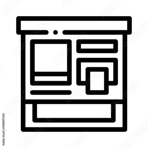 ATM Machine line icon