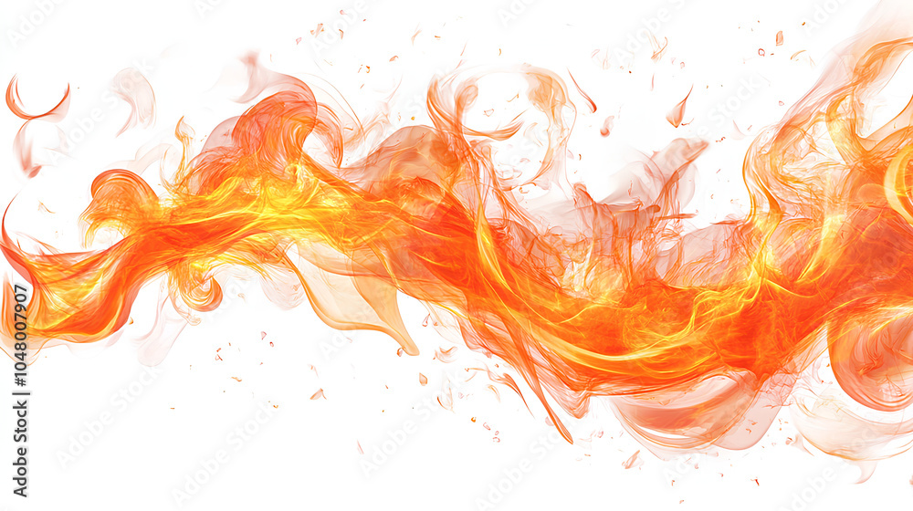 swirling ball of fire with intense flames isolated on a white background, perfect for creative design and animation projects swirling ball of fire with intense flames isolated on a white background, perfect for creative design and animation projects