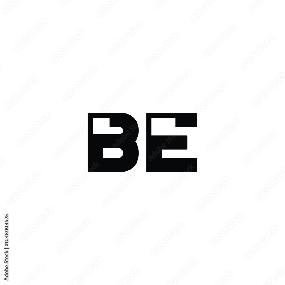BE monogram logo design letter text name symbol monochrome logotype alphabet character simple logo BE monogram logo design letter text name symbol monochrome logotype alphabet character simple logo