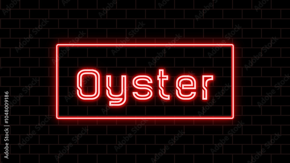 Oyster のネオン文字
