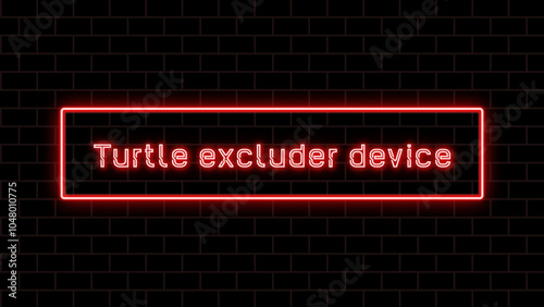 Turtle excluder device のネオン文字 photo