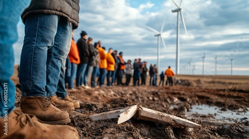 Community Gathering at Site of Environmental Impact