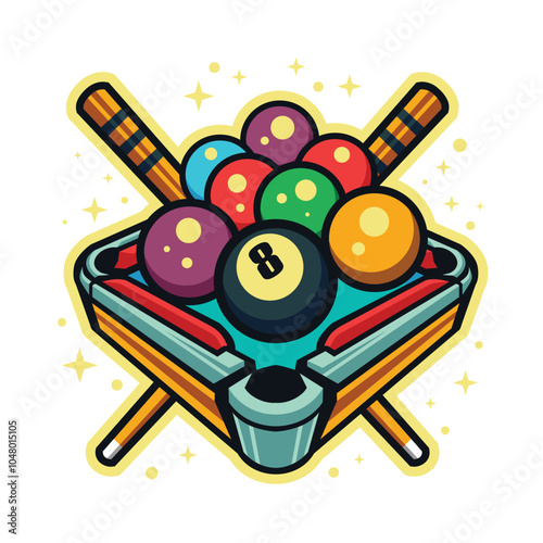 Billiard club Logo Template Design