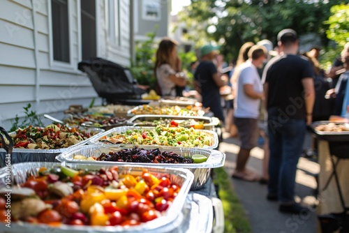 Vibrant Neighborhood Block Party Celebration