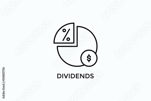 Dividends Vector Icon Or Logo Illustration