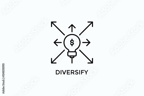 Diversify Vector Icon Or Logo Illustration