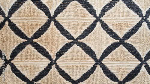 Black and White Diamond Pattern Rug