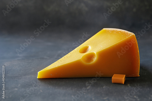 A wedge of Munster cheese is served. (Generative AI) photo