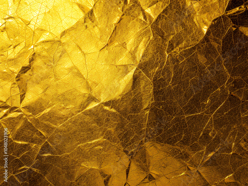 Shiny gold foil texture background