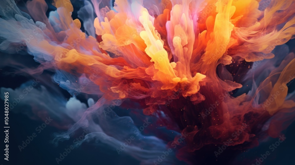 Obraz premium Abstract Colorful Ink Explosion
