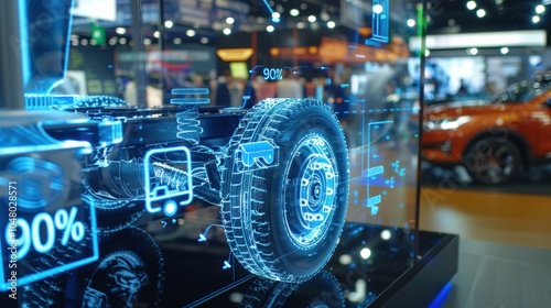 Car Wheel Displayed in Augmented Reality