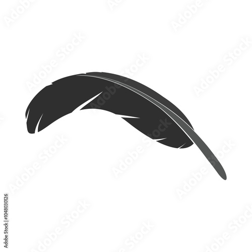 black poultry feather icon