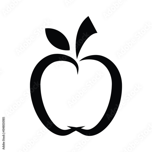 apple fruit icon simple and trendy