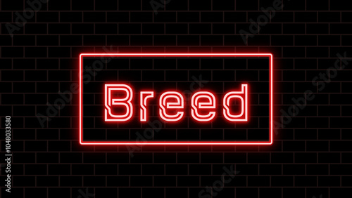 Breed のネオン文字