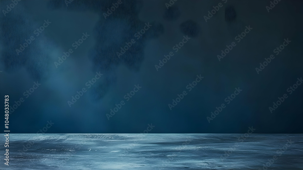 Empty Concrete Table with Blue Background Empty Concrete Table with Blue Background