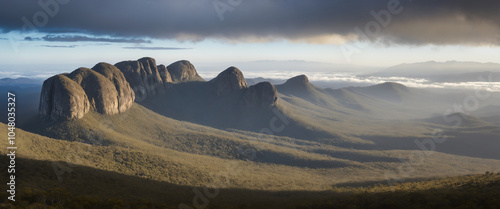 Amidst the rugged grandeur of Western Australia, the majestic Stirling Range rises like a sentinel from the earth. photo