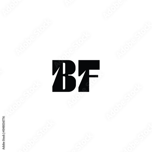 BF monogram logo design letter text name symbol monochrome logotype alphabet character simple logo