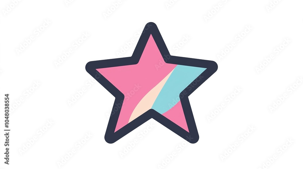Obraz premium Simple and Elegant Star Icon, Perfect for Various Design Applications and Creative Projects