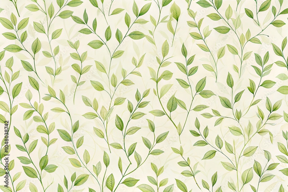 Seamless Botanical Pattern with Delicate Flowers Seamless Botanical Pattern with Delicate Flowers