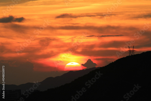 sunset in the cloud , Nature composition.