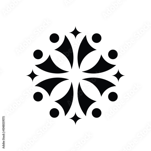 Pattern People Community with Star Spark Logo Design Inspiration