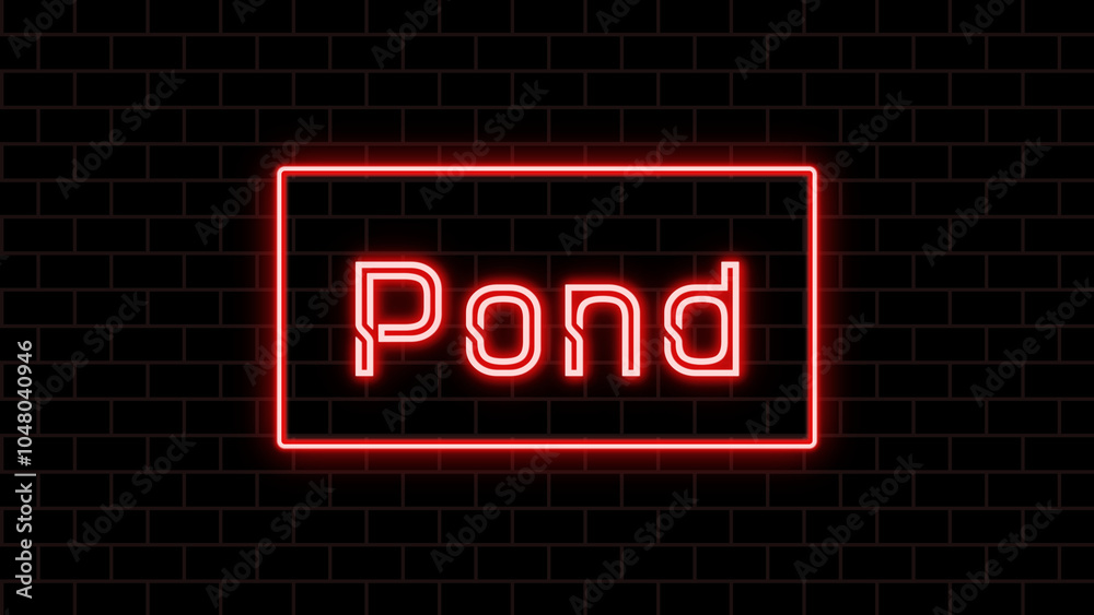 Pond のネオン文字