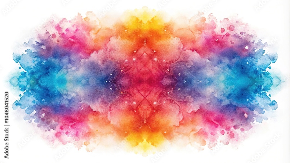 Texture of watercolor elements on symmetrical background Texture of watercolor elements on symmetrical background